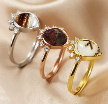 Anillo Gota Media Zirconias