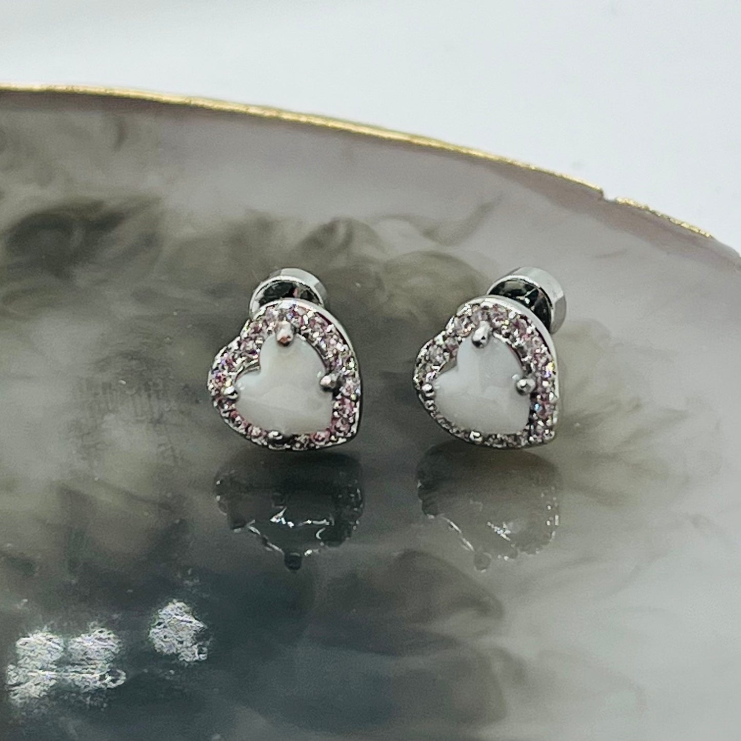 Aretes Corazón Zirconias