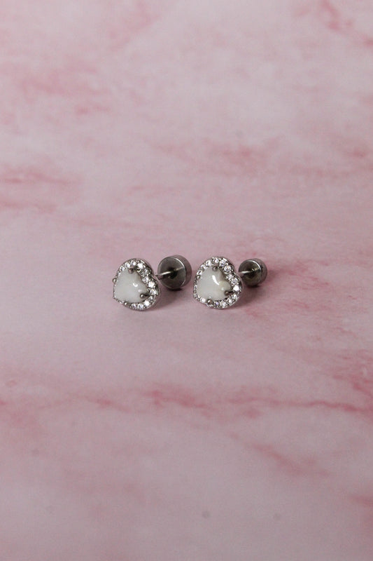 Aretes Corazón Zirconias