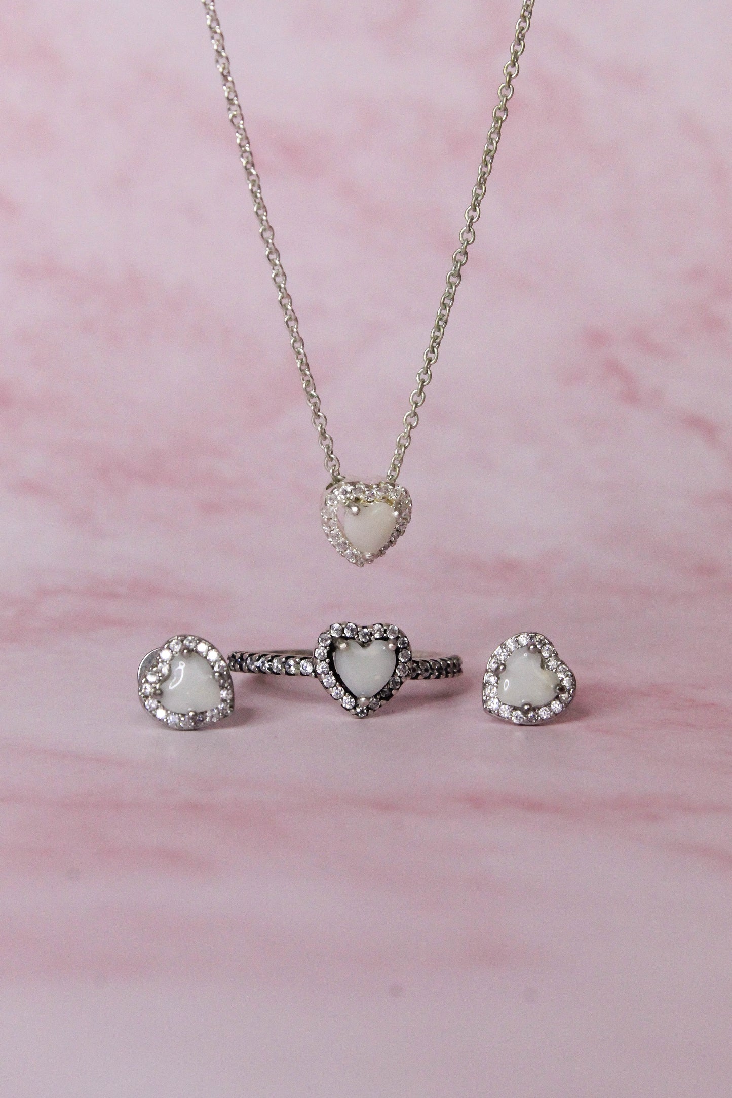 Conjunto Corazones con Zirconias