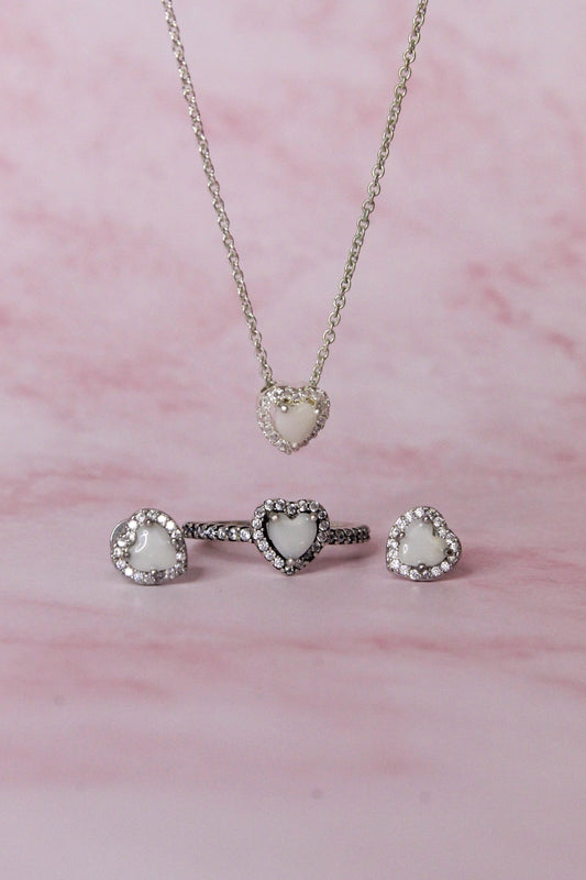 Conjunto Corazones con Zirconias
